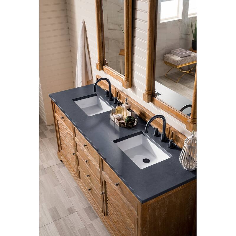 James Martin Vanities Savannah 72" Double Vanity, Driftwood
