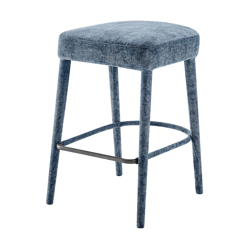 NPD Furniture Rylee Backless Counter Stool (Set of 2) - Millburry Blue