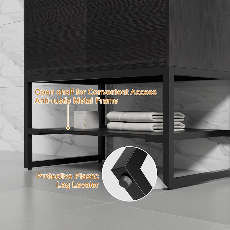 Bathroom Vanity Set Under-mount Ceramic Sink Combo Free Standing