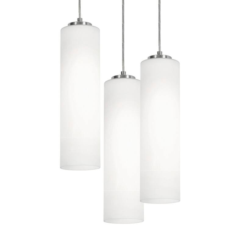AFX LEOP0412MBRND3 Leo 3 Light 18" Wide Multi Light Pendant - Satin Nickel
