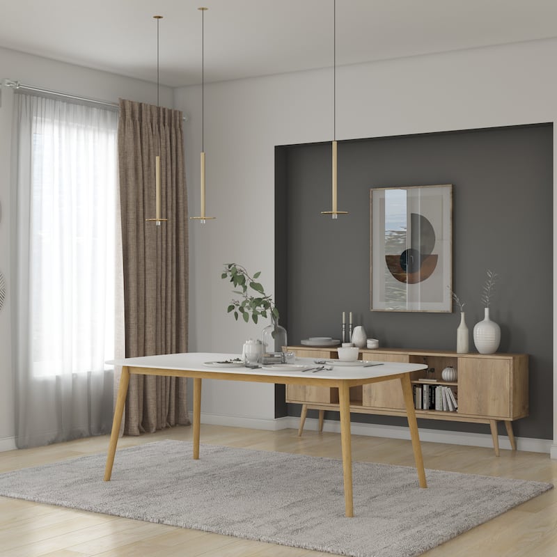 Amazonia Hawaii Dining Table, White or Black
