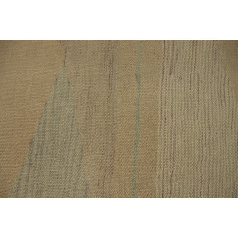 Hand Woven Oriental 100% Wool Carpet Southwestern Modern Beige & Ivories Kilim Area Rug - 3' 10'' X 2' 0''