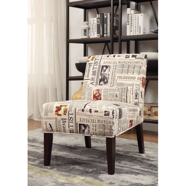 Accent Chair, Newspaper Print