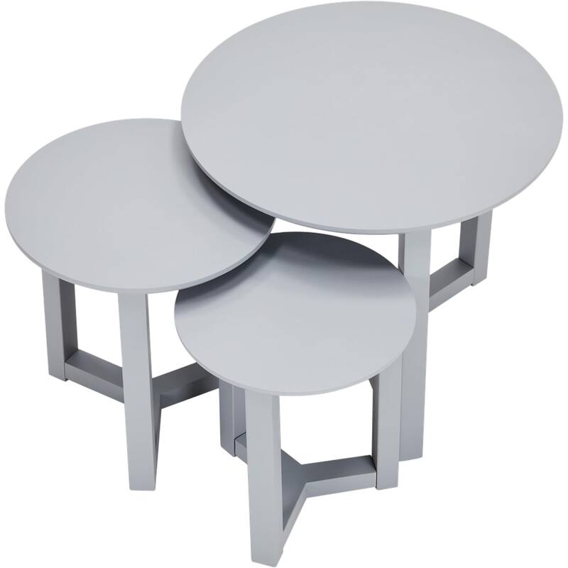 Modern Wood Nesting Tables 3 Nested Side/ End Tables (Set of 3)