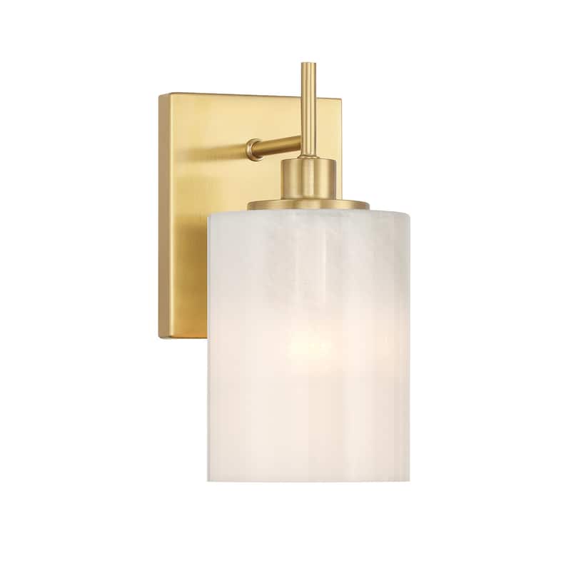 Bellevue SHWS70994 Meridian 10" Tall Bathroom Sconce with Strié Glass