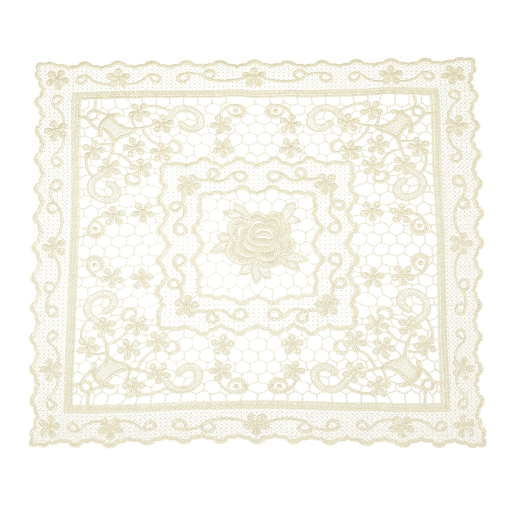 15x15-in Retro Lace Placemat Square French Crochet Doilies Coasters