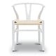 preview thumbnail 1 of 9, Poly and Bark Weave Chair - Solid Wood Frame (White)