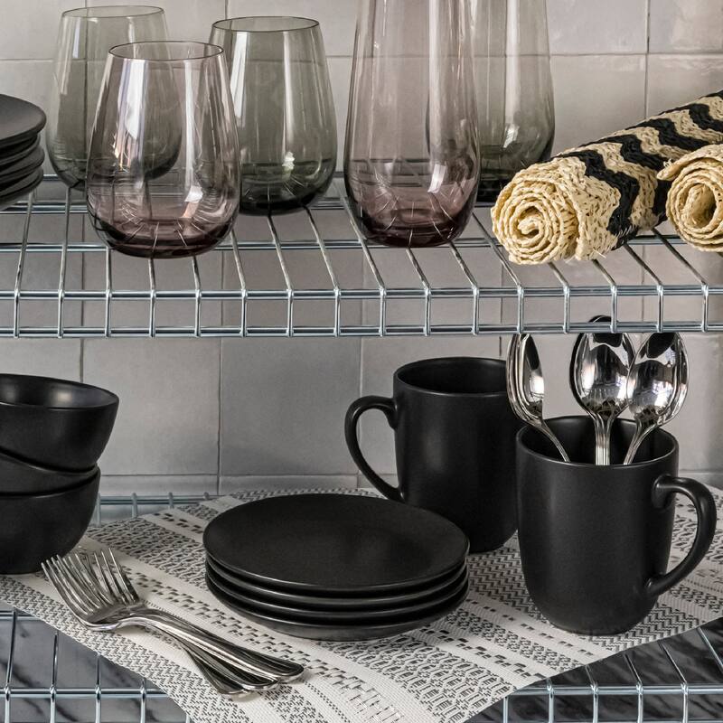 over&back Coupe Semi-Matte Stoneware Appetizer Plates, Set of 4