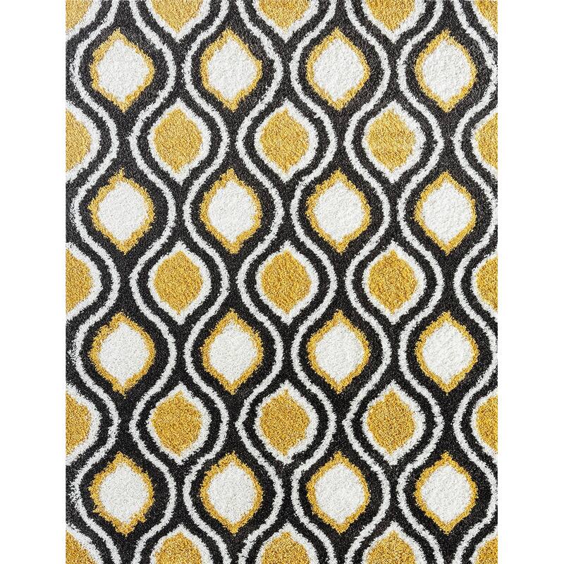 Upscale Shag Modern & Contemporary Geometric Indoor Area Rug
