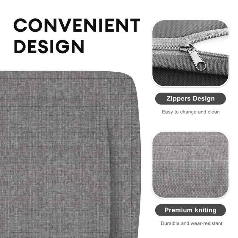 FINCATI 27" × 27" Sectional Cushion Slipcover, Outdoor Cushion Replacement Cover, Patio Seat Cover 27 Inches (COVER ONLY!)