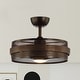 preview thumbnail 1 of 13, 21" Rustic Bronze Metal Chandelier Encolosed Ceiling Fan with Light and Remote