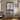 Antique Curio Display Cabinet with Glass Doors, 4 Door Vintage Showcase with Adjustable Shelves and Light