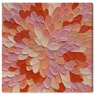Shades of Rose Flower Wall Art Wrapped Canvas Print by Art Remedy - Bed ...