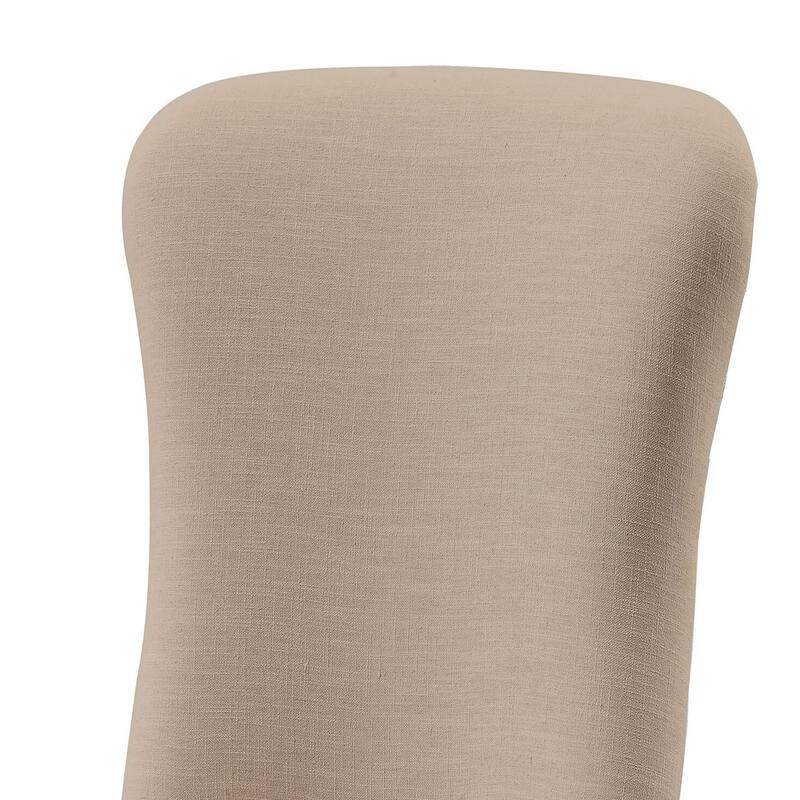 Beige and Salvage Brown Wingback Side Chairs (Set of 2)