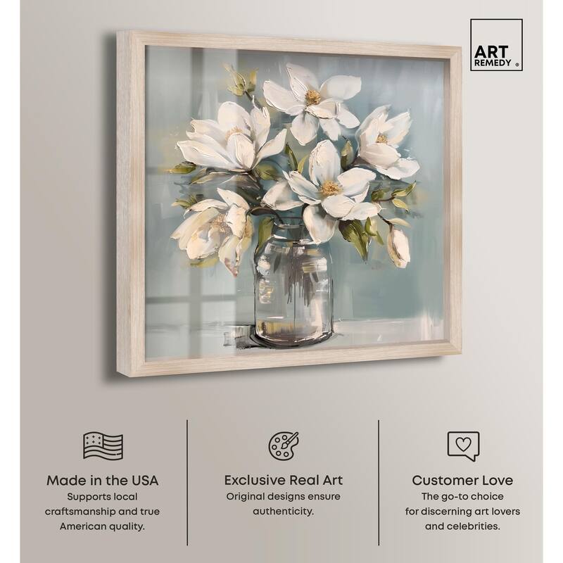 Prismatic Floral and Jar Shadowbox by Art Remedy