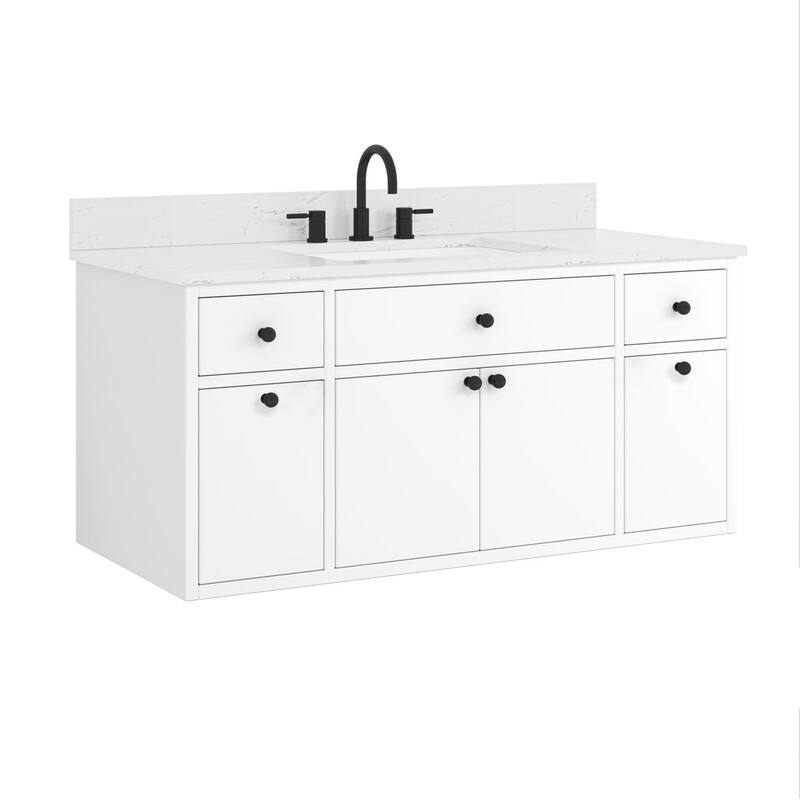 Avanity Paisley 48 in. Single Sink Vanity with Cala White Engineered Top