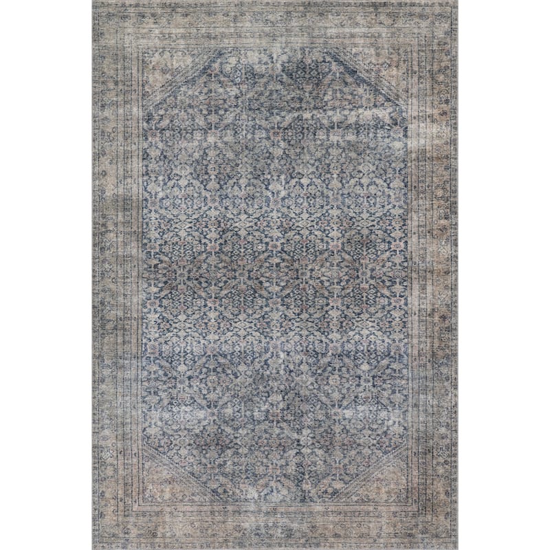 Nuloom Calyra Vintage & Distressed Washable Rug - 7' 10" x 10' - Blue - Rectangle