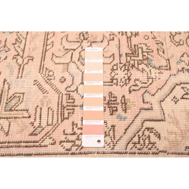 ECARPETGALLERY Hand-knotted Antalya Vintage Salmon Wool Rug - 8'0 x 10'10