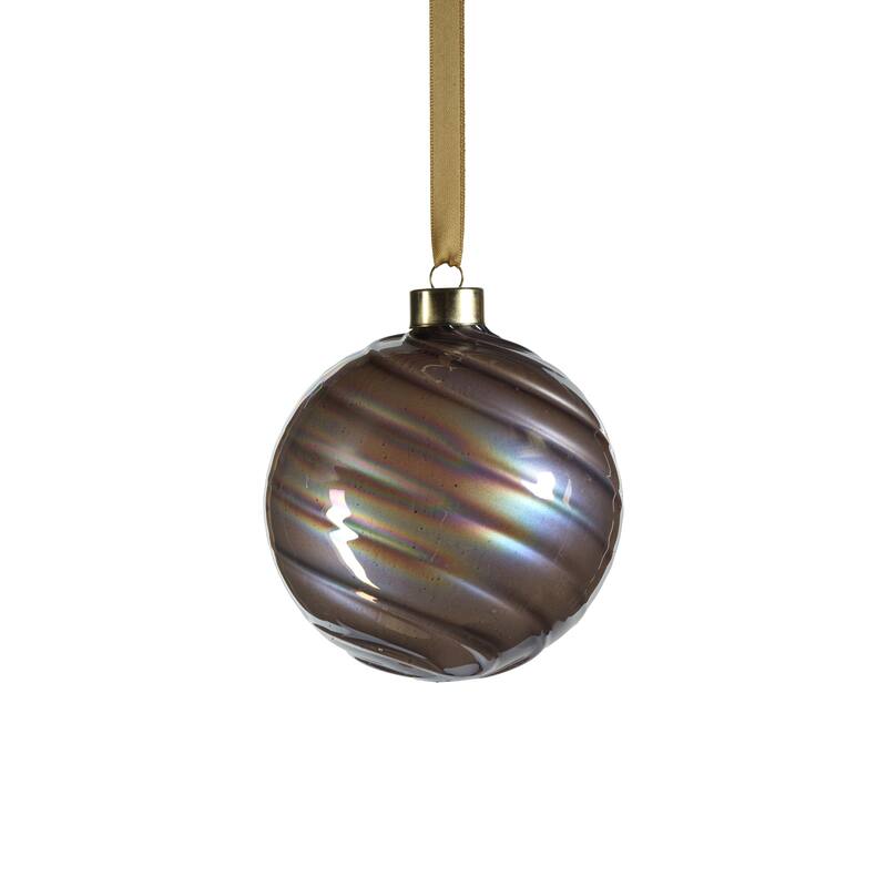 Pearl Luster 4" Glass Ball Ornaments, Set of 6 - Purple