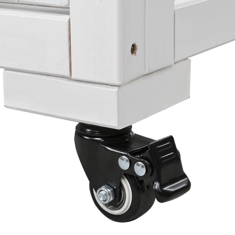 Compact 2-Door Wood Cold Frame Greenhouse with Wheels - 35.4"x17.7"x37.4" Indoor/Outdoor Mini Greenhouse & Raised Bed - 4'x6'