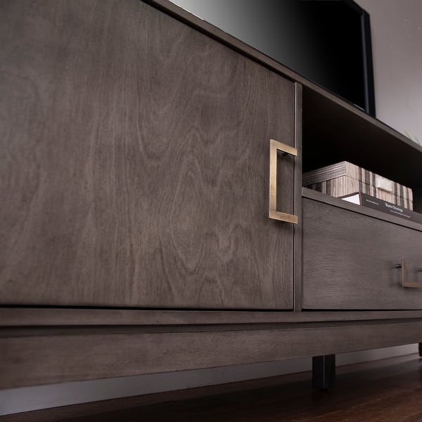 The Gray Barn Barlock Transitional Brown Wood Media Stand On Sale Overstock 31796535