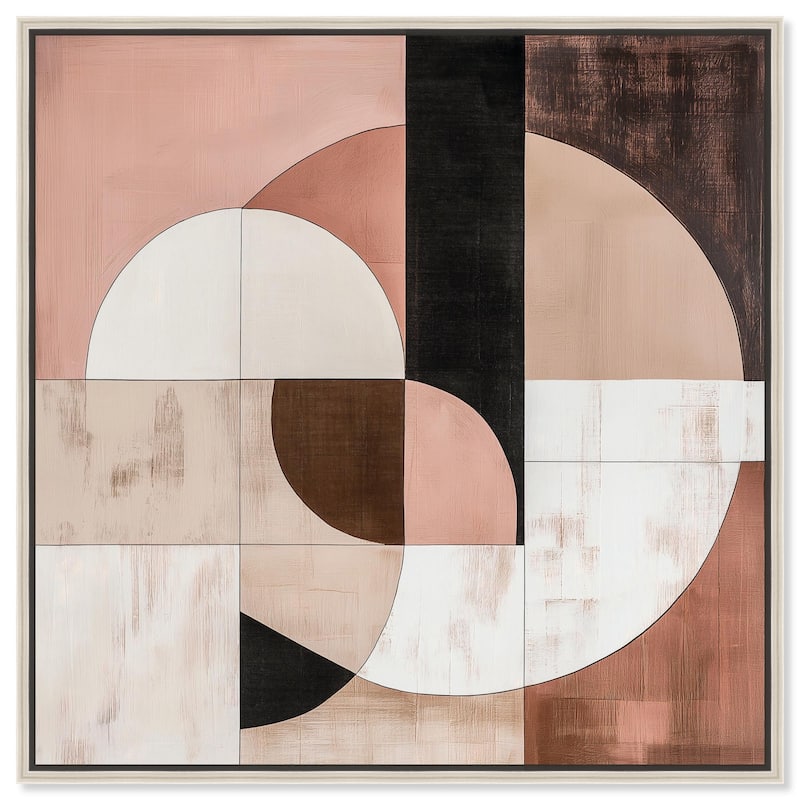 Modern Shapes I Canvas by Art Remedy - 40" x 40" - Silver