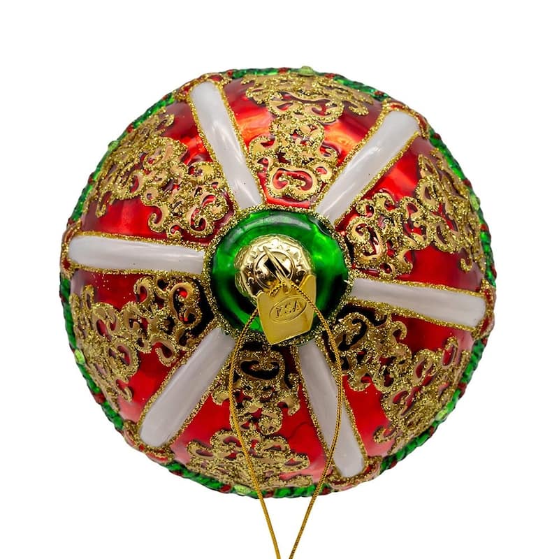 Kurt Adler 6-Inch Bellissimo Glass Hot Air Balloon Ornament