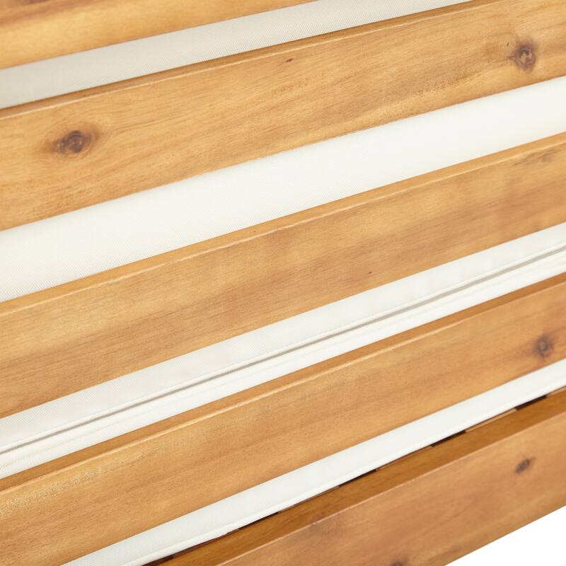 Oana Outdoor Acacia Wood Club Chair with Cushion by Christopher Knight Home