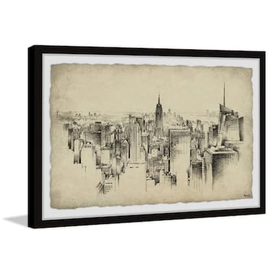 NY City Skyline Framed Print