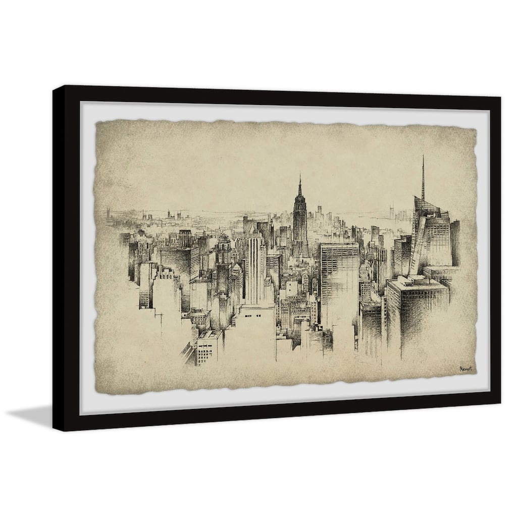 NY City Skyline Framed Print