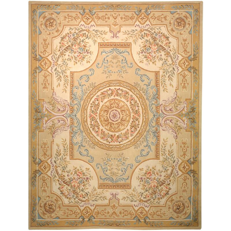 SAFAVIEH Handmade French Tapis Trista Shabby Chic Oriental Wool Rug