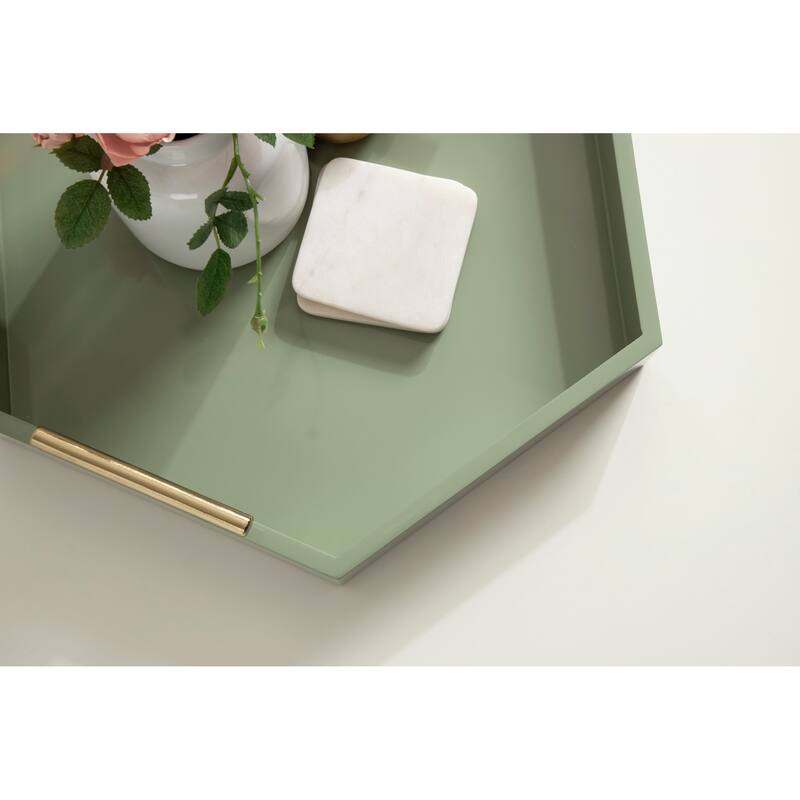 Kate and Laurel Lipton Hexagon Decorative Tray - 18x18