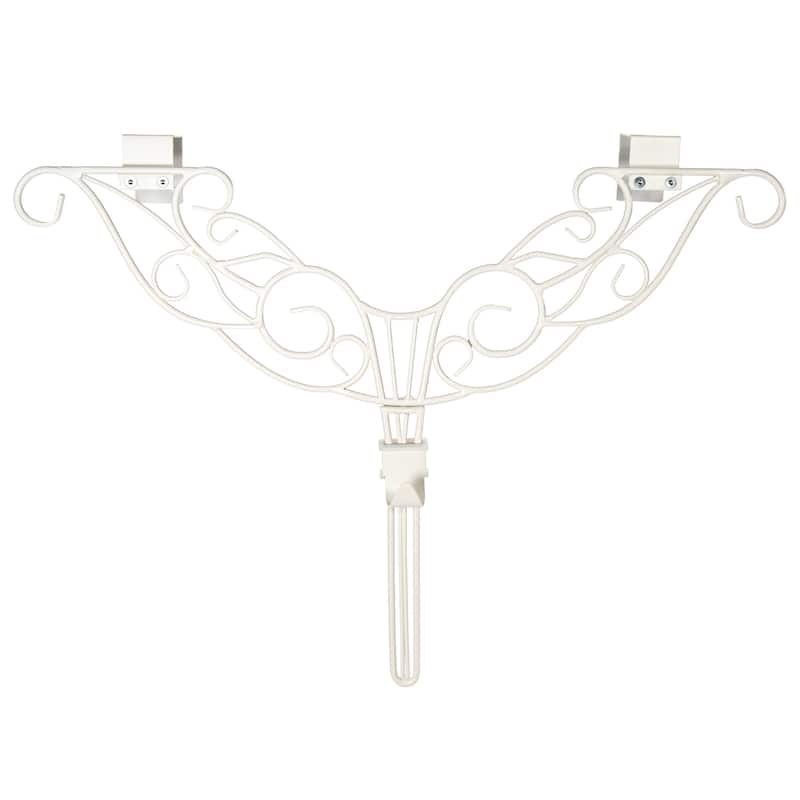 Adjustable Wreath Hanger for Door - Antler (White) - White