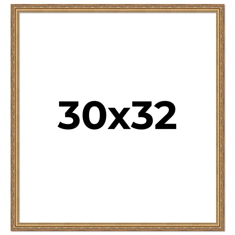 30x32 Frame Red Solid Wood Picture Frame Width 1.75 Inches | Interior Frame Depth 1 13/16 Inches