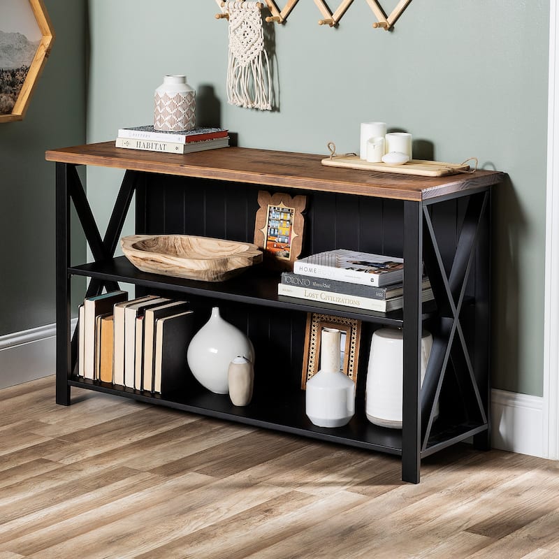 Middlebrook Farmhouse 52-inch Solid Wood Bookshelf Console