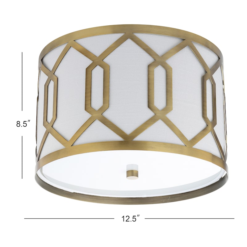 Aria Metal LED Flush Mount, by JONATHAN Y