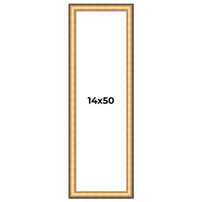 14x50 Frame Gold Plein Aire Solid Wood Picture Frame Width 2 Inches |