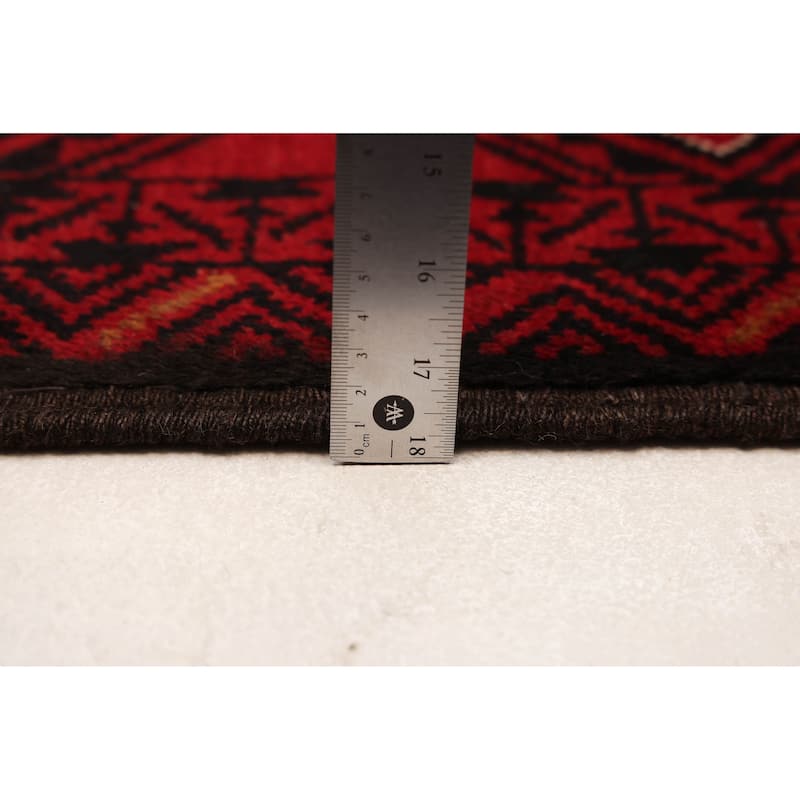 ECARPETGALLERY Hand-knotted Teimani Red Wool Rug - 3'7 x 6'1