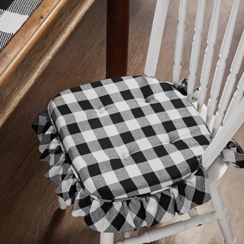 Annie Buffalo Check Ruffled Chair Pad