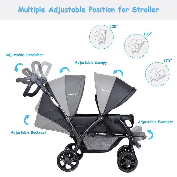 baby joy foldable double stroller