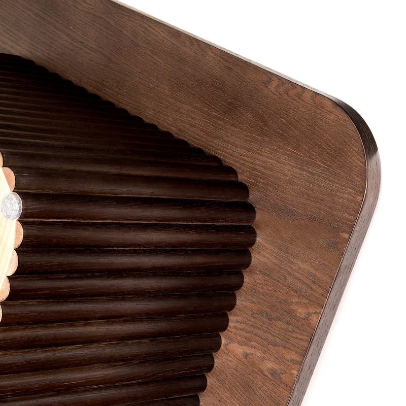 Pedestal Coffee Table with Fluted Base