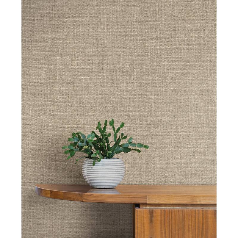York Wallcoverings Loom Hazelnut Wallpaper