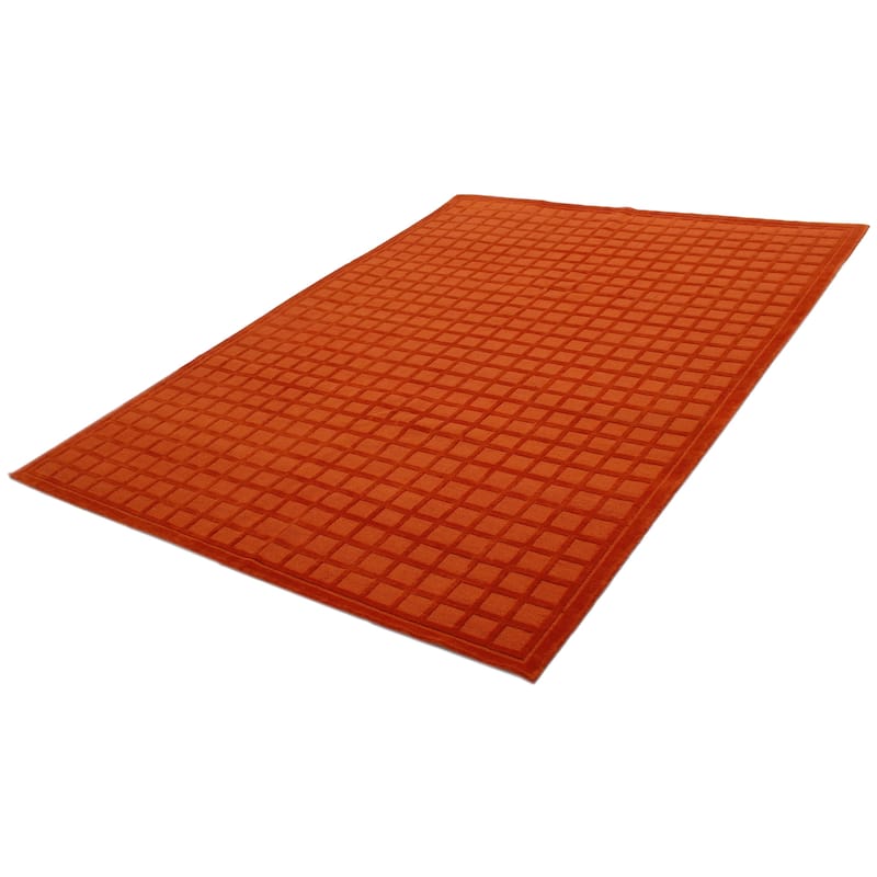 ECARPETGALLERY Hand-knotted Kathmandu Copper Wool Rug - 8'0 x 10'0