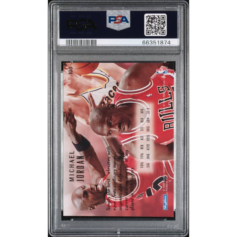 Michael Jordan 1994 Emotion Basketball Card #100 Graded PSA 8 - 8'6" x 11'6"