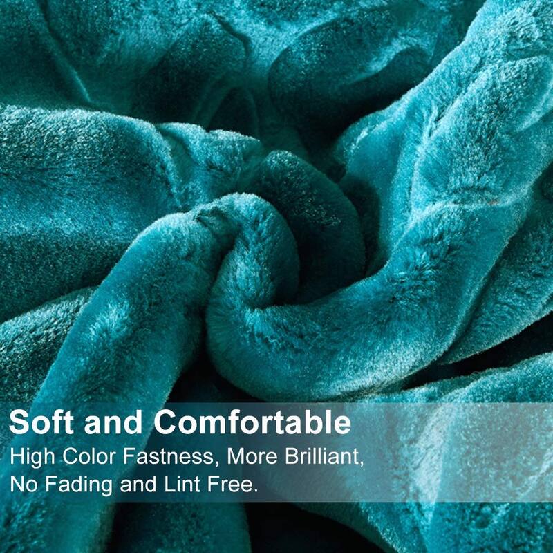 Luxury Embossed Floral Fleece Blanket