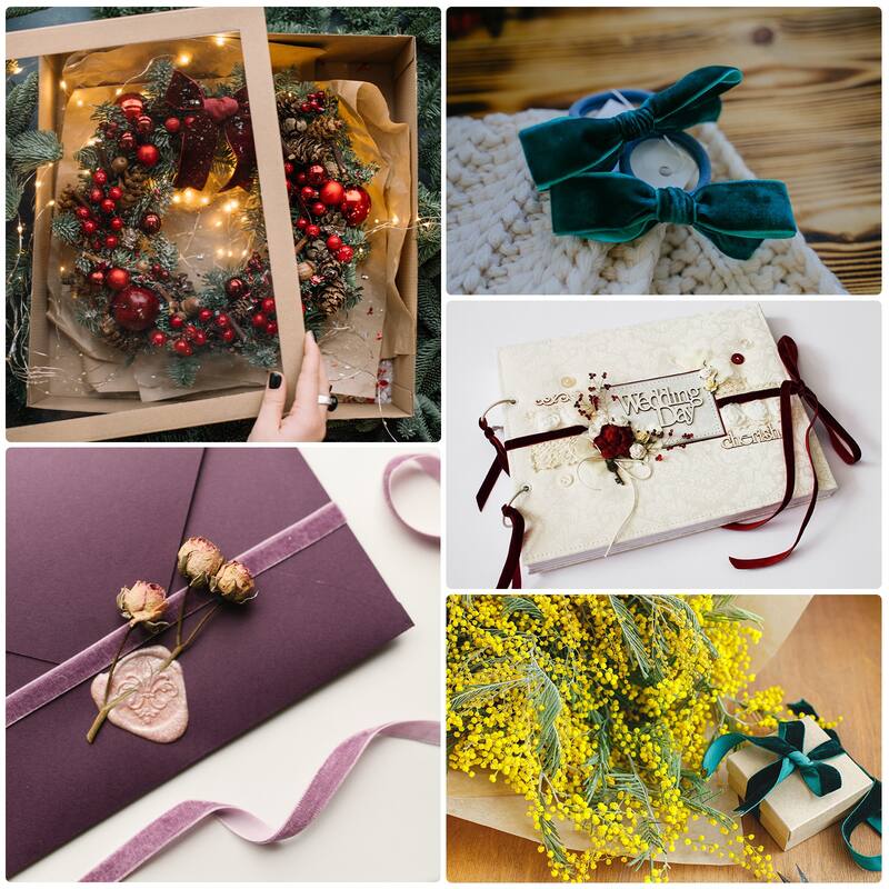 1.5" x 10 Yard Ribbon Single Faced Velvet Spool for DIY