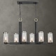 preview thumbnail 1 of 9, Uttermost 21333 Jarsdel 6 Light 45" Wide Linear Chandelier Black / Antique Brass