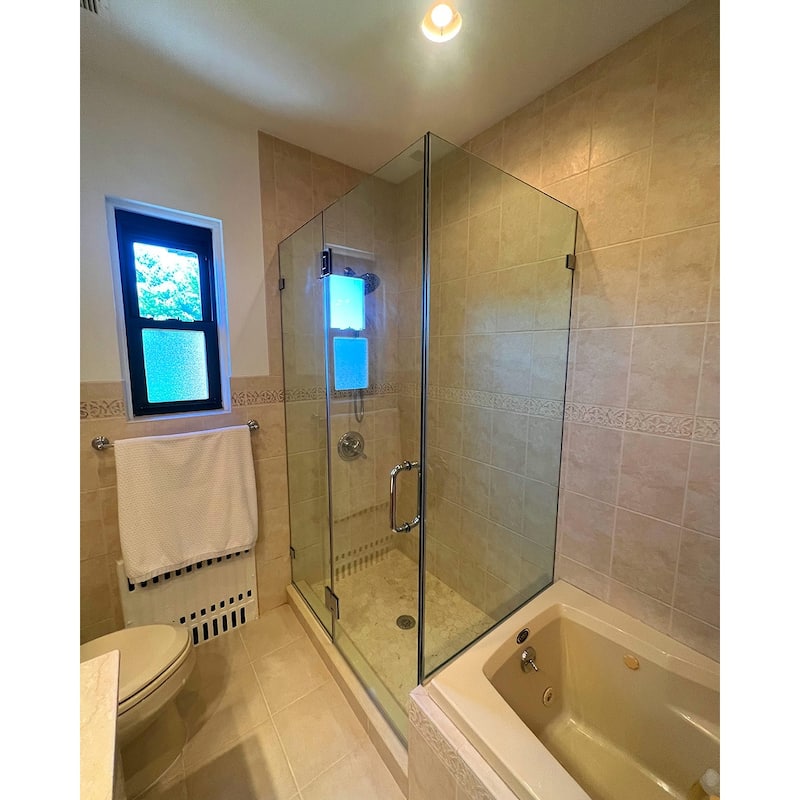 CEL 8"x8" Tubular Stainless Steel Back to Back Shower Door Pull Handle