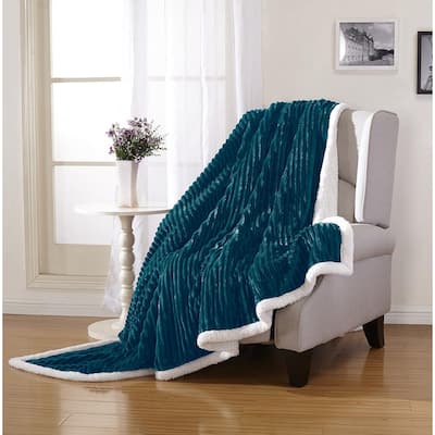 Home Essentials by Décor&More Corduroy Sherpa Throw