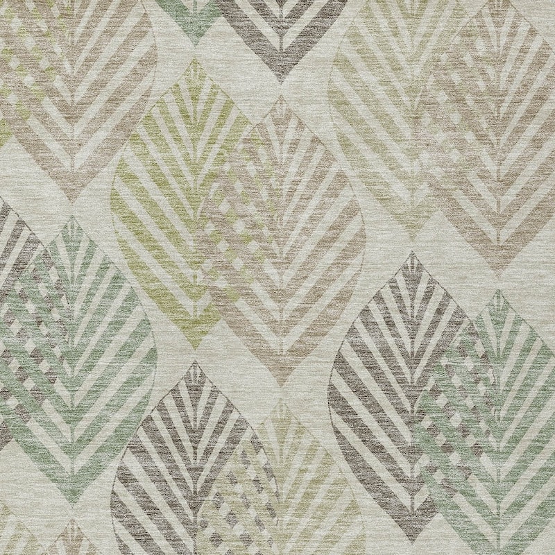 HomeRoots Floral Transitional Rectangle Outdoor Rug
